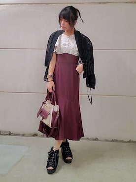 「axes femme（アクシーズファム）のアイテム（サンダル）」を使った、axes femmeさん（レディース・161cm）の夏コーディネート