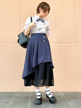 「axes femme（アクシーズファム）のアイテム（バックパック/リュック）」を使った、axes femmeさん（レディース・165cm）の夏コーディネート