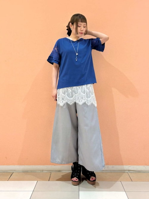 axes femme（アクシーズ ファム） タンクトップ ノースリーブ 総レース