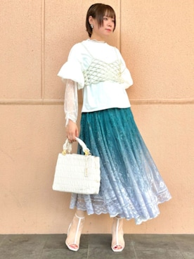 「axes femme（アクシーズファム）のアイテム（キャミソール）」を使った、axes femmeさん（レディース・165cm）の夏コーディネート