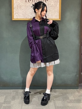 「AXES-X（アクシーズエックス）のアイテム（トップス）」を使った、axes femmeさん（レディース・155cm）の秋コーディネート