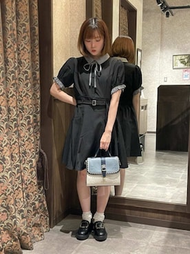 「アイテム（バッグ、ブルー系）」を使った、axes femmeさん（レディース・154cm）の秋コーディネート