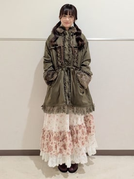 「アイテム（モッズコート）」を使った、axes femmeさん（レディース・150cm）の秋コーディネート