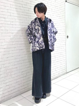「axes femme（アクシーズファム）のアイテム（デニムパンツ）」を使った、axes femmeさん（レディース・162cm）の秋コーディネート