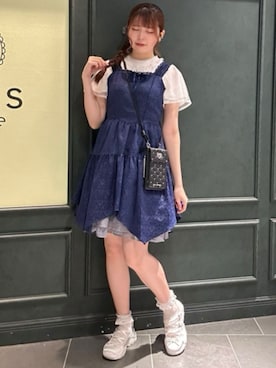 「axes femme POETIQUE（アクシーズファムポエティック）のアイテム（スニーカー）」を使った、axes femmeさん（レディース・167cm）の夏コーディネート
