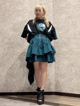 「axes femme POETIQUE（アクシーズファムポエティック）のアイテム（スカート）」を使った、axes femmeさん（レディース・153cm）の夏コーディネート