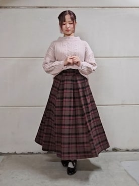 「アイテム（パンプス）」を使った、axes femmeさん（レディース・163cm）の冬コーディネート