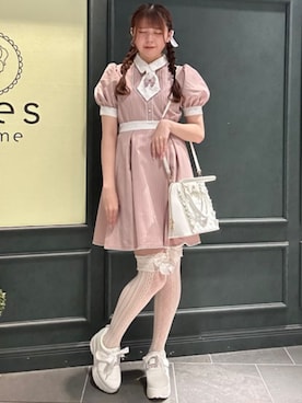 「axes femme POETIQUE（アクシーズファムポエティック）のアイテム（スニーカー）」を使った、axes femmeさん（レディース・167cm）の夏コーディネート