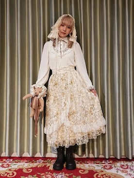 「axes femme（アクシーズファム）のベルトデザインワークブーツ（ブーツ、ブラック系）」を使った、axes femmeさん（レディース・165cm）の秋コーディネート