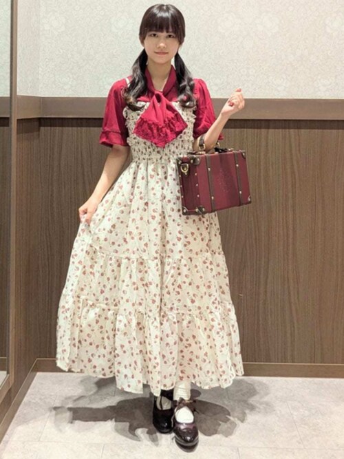 axes femme - axes femmeアクシーズファム　ブラウス　レース　リボン　サイズ　M axes femme（アクシーズ ファム） ブラウス シャツ レース使いリボン