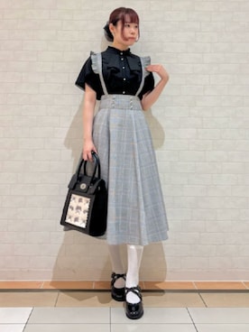 「アイテム（ボストンバッグ）」を使った、axes femmeさん（レディース・165cm）の夏コーディネート