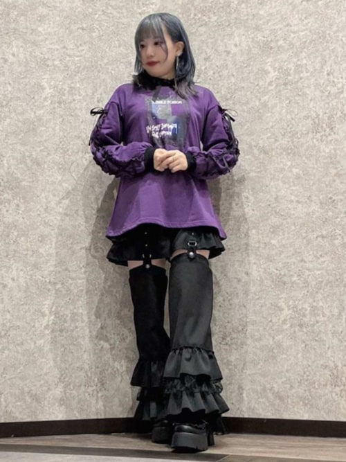 最終値下げGRAPE デニムリボンパンプス　厚底 リボンフリル厚底パンプス（パンプス）｜NIBBLE POISON（ニブル