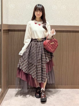 「アイテム（パンプス）」を使った、axes femmeさん（レディース・150cm）の冬コーディネート