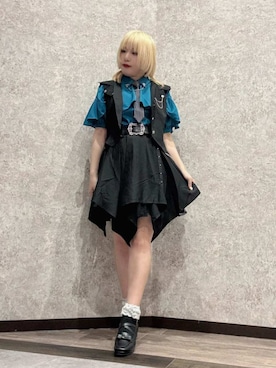 「axes femme（アクシーズファム）のクラシカルバックルベルト（ベルト、ブラック系）」を使った、axes femmeさん（レディース・165cm）の夏コーディネート