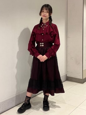 「axes femme POETIQUE（アクシーズファムポエティック）のアイテム（スニーカー）」を使った、axes femmeさん（レディース・158cm）の秋コーディネート