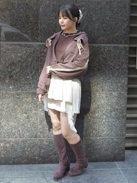 「アイテム（チャーム）」を使った、axes femmeさん（レディース・163cm）の秋コーディネート
