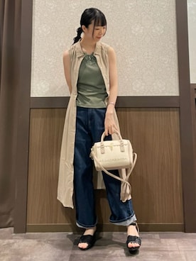 「axes femme（アクシーズファム）のアイテム（デニムパンツ）」を使った、axes femmeさん（レディース・167cm）の夏コーディネート