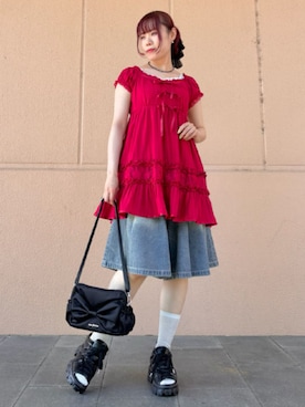 「axes femme（アクシーズファム）のアイテム（パンツ）」を使った、axes femmeさん（レディース・165cm）の夏コーディネート