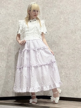 「axes femme（アクシーズファム）のアイテム（Tシャツ/カットソー）」を使った、axes femmeさん（レディース・153cm）の夏コーディネート