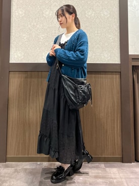 「axes femme（アクシーズファム）のアイテム（ローファー）」を使った、axes femmeさん（レディース・155cm）の秋コーディネート