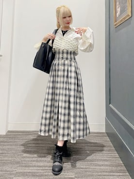「axes femme（アクシーズファム）のアイテム（キャミソール）」を使った、axes femmeさん（レディース・155cm）の秋コーディネート