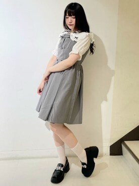 「axes femme POETIQUE（アクシーズファムポエティック）のアイテム（ローファー）」を使った、axes femmeさん（レディース・157cm）の夏コーディネート