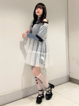 「axes femme POETIQUE（アクシーズファムポエティック）のアイテム（パンプス）」を使った、axes femmeさん（レディース・157cm）の春コーディネート