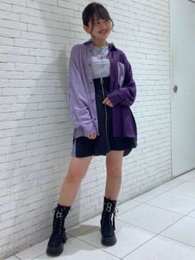 「axes femme POETIQUE（アクシーズファムポエティック）のアイテム（Tシャツ/カットソー）」を使った、axes femmeさん（レディース・160cm）の夏コーディネート