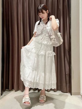 「axes femme（アクシーズファム）のアイテム（トートバッグ）」を使った、axes femmeさん（レディース・155cm）の夏コーディネート