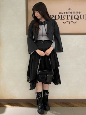 「axes femme POETIQUE（アクシーズファムポエティック）のアイテム（テーラードジャケット）」を使った、axes femmeさん（レディース・169cm）の夏コーディネート