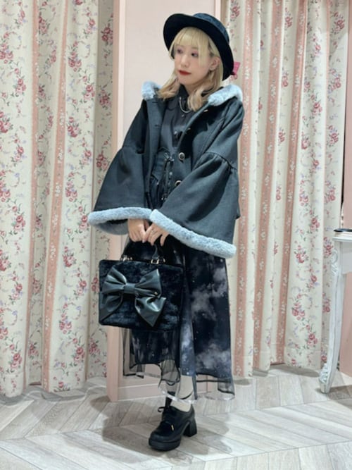 axes femme（アクシーズ ファム） タイツ レースアップリボン柄タイツ