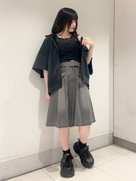 「アイテム（タンクトップ）」を使った、axes femmeさん（レディース・158cm）の夏コーディネート