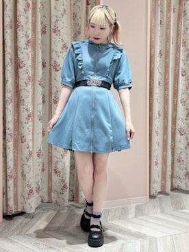「axes femme POETIQUE（アクシーズファムポエティック）のアイテム（パーカー）」を使った、axes femmeさん（レディース・153cm）の夏コーディネート