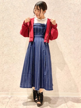 「axes femme（アクシーズファム）のアイテム（パーカー）」を使った、axes femmeさん（レディース・156cm）の夏コーディネート