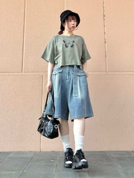 「axes femme（アクシーズファム）のアイテム（帽子）」を使った、axes femmeさん（レディース・165cm）の夏コーディネート