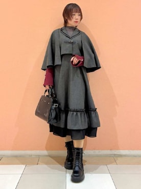 「アイテム（ワンピース）」を使った、axes femmeさん（レディース・165cm）の冬コーディネート