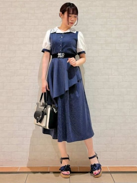 「axes femme（アクシーズファム）のアイテム（ワンピース）」を使った、axes femmeさん（レディース・165cm）の夏コーディネート