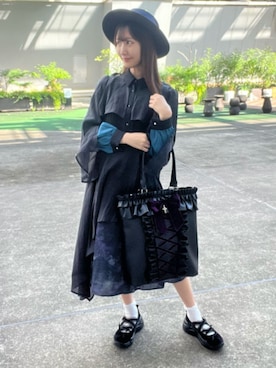 「axes femme POETIQUE（アクシーズファムポエティック）のアイテム（帽子）」を使った、axes femmeさん（レディース・160cm）の秋コーディネート