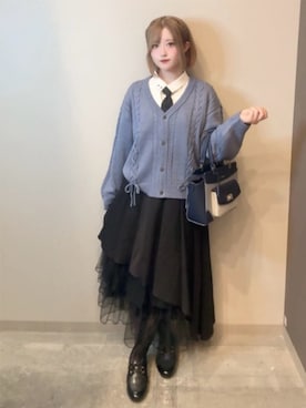 「アイテム（ボストンバッグ）」を使った、axes femmeさん（レディース・148cm）の秋コーディネート