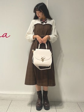 「axes femme POETIQUE（アクシーズファムポエティック）のアイテム（ヘアアクセサリー）」を使った、axes femmeさん（レディース・167cm）の秋コーディネート
