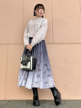 「axes femme（アクシーズファム）のアイテム（ニット/セーター）」を使った、axes femmeさん（レディース・165cm）の冬コーディネート