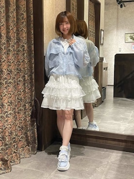 「アイテム（ブルゾン）」を使った、axes femmeさん（レディース・154cm）の夏コーディネート