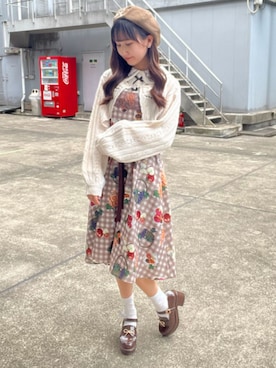 「axes femme POETIQUE（アクシーズファムポエティック）のアイテム（帽子）」を使った、axes femmeさん（レディース・160cm）の秋コーディネート