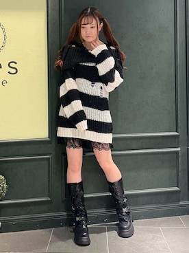 「アイテム（タンクトップ）」を使った、axes femmeさん（レディース・160cm）の冬コーディネート