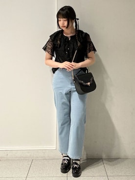 「axes femme（アクシーズファム）のアイテム（デニムパンツ）」を使った、axes femmeさん（レディース・169cm）の夏コーディネート