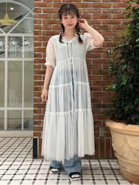 「axes femme（アクシーズファム）のアイテム（デニムパンツ）」を使った、axes femmeさん（レディース・152cm）の夏コーディネート