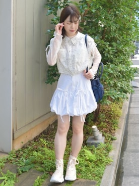 「axes femme（アクシーズファム）のアイテム（パンプス）」を使った、axes femmeさん（レディース・161cm）の夏コーディネート
