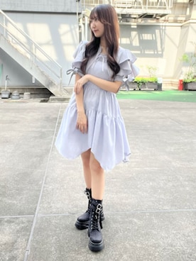 「axes femme POETIQUE（アクシーズファムポエティック）のアイテム（カーディガン/ボレロ）」を使った、axes femmeさん（レディース・160cm）の夏コーディネート