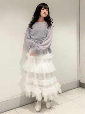 「axes femme（アクシーズファム）のアイテム（ニット/セーター）」を使った、axes femmeさん（レディース・157cm）の冬コーディネート
