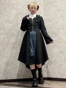 「アイテム（チェスターコート）」を使った、axes femmeさん（レディース・153cm）の秋コーディネート